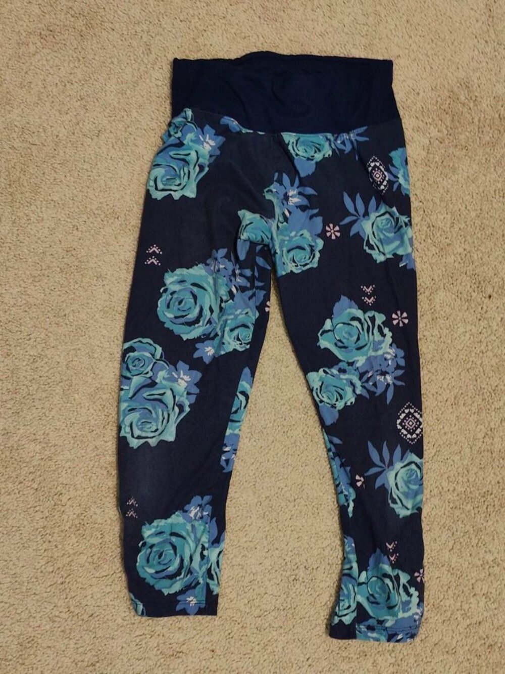 Justice Girls' Blue and Navy Leggings